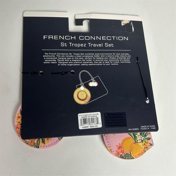 French Connection St. Tropez Pink Sunglasses & Hat Holder Set - Picture 6 of 15